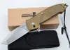 New ER HF1 Survival Tactical Folding knife 440C Titanium Coated / Stone Wash Tanto Point knives 6061-T6 Handle With Nylon Sheath and Retail Box