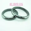 Anéis de banda sem anel de hematita magnética 4mm 6mm 10mm de largura mix 6 a 13 24 tamanhos