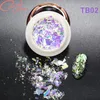 Nail Glitter Chnrmjl 6Colors/Set Chameleon Aurora Pigment Flakes Art Cryolite Bright Shiny Nails Polish Dust Powder Accessories Prud22