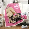 Cute Sand Dog 3D Print Animal Pattern Throw Plush Sherpa Blanket Thin Quilt Sofa Car Chair Bedding Supply Adult Kids any seasons