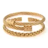 Fashion Classic Rostfritt stål Royal Roman Smycken Bangles och Plated Custom Luxury Man Wholesale Gold Manschett Armband
