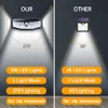 308 LED Solar Lights Outdoor Draadloze PIR Motion Sensor Garden Solar Lamp Waterdichte Veiligheidslichten Verlichting