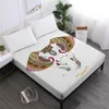 Sheets & Sets India Style Elephant Print Bed Buddhism Symbol Lotus Fitted Sheet Soft Bedclothes Exotic Mattress Cover Home Decor D25