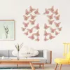 3D Hollow Kelebek Duvar Sticker Dekorasyon Kelebekler Çıkartmaları DIY Ev Çıkarılabilir Duvar Dekorasyon Parti Düğün Odası Pencere JJB14388