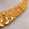 Dubai guld smycken sätter afrikanska brud bröllop gåvor för kvinnor saudiarabiska halsband armband örhängen ring set collares smycken 1012 t2