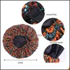 Muts / SKL Caps Hoeden Hoeden, Sjaals Handschoenen Mode-Aesories Print Satijn Bonnet Cap Vrouwen Extra grote nachtrust Verstelbare Turban Chemo H