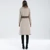 Dames bont faux mink jas dames winter jas mode mode lange mouwen wollen vaste kleur Koreaans slanke vrouw