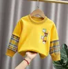 Children's Clothes Hoodies & Sweat shirts Pattern Girl Baby Clothing Yellow Children Colors Cartoon Boys Hoodie Sweatshirt