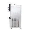 Electric Soft Ice Cream Machine For Dessert Shop Commercial LCD Panel Silver Sundae Vending 110V 220V