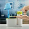 Liquid Soap Dispenser Praktisk schampo Handlagringslåda med rengöring av svampborstehållare Kök badrumstillbehör