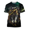 Ontwerp Liefde Horse 3D Gedrukt Mannen T-shirt Harajuku Mode Zomer Korte Mouw Unisex Casual T-TOP DROP 210629