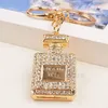 Lovely Perfume Fragrance Bottle Charm Pendent Rhinestone Purse Bag Keychain Gift6570108