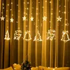 Elk Bell Christmas Strings Light Garland Merry ChristmasDay Decor for Home Ornaments Noel Xmas Gifts Happy New Year D2.0