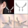 Andere oorbellen sieraden modieuze paardenoog Angel Wing 925 Sterling Sier Studs vrouwelijke oor G26 Drop levering 2021 LWFVH