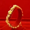 Mix Stilleri kadın 24 K Altın Plaka Hollow Charm Bilezikler NJGB074 Moda Çiçek Sarı Altın Kaplama Bilezik