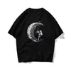 Miner Astronaut Hip Hop Oversize Thirt Men Streetwear Thirt American American a mano Maglietta in cotone corta Cotton Sliose 210603