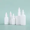 Bottiglie di imballaggio in porcellana bianca 10ml 15ml 20ml 30ml 50ml 100ml Flacone contagocce in vetro per olio essenziale