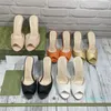Designer Sapatos femininos sand￡lias Slippers Slides Saltos altos