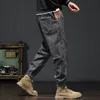 Heren jeans lente herfst grote dikke losse straat mode merk jeugd werk kleding legged broek mannen