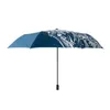 Japoński Kanagawa Surfing Trzy składany parasol 8Rib rama odporna na wiatr dla kobiet Wodoodporna ołówek parasol 211124