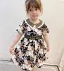Retail 2021 Summer New Children Baby Printed Cartoon Dresses , Girls Princess Sweet Clothes 2-7 T Q0716