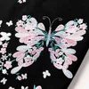 IEFB Summer Butterfly Embroidery T-shirt For Men Chinese Style Loose Big Size Cotton Fashion Short Sleeve Tee Couple 9Y5868 210524