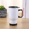 Tumblers 450ml Vacuum cup DIY Sublimation travel mug Printing Beer Coffee Mugs By sea 2 style Drinkware T2I52324