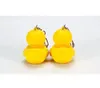 Creative LED Yellow Duck KeyChain med Sound Animal Series Rubber Ducky Key Ring Toys Doll Gift2407696