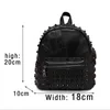 Women Small Genuine Leather Backpack Purse Rivet Bagpack Daily Cute Black for Girls Schoolbag Casual Travel Daypack 210929