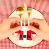 Christmas Table Decoration Knife and Fork Cover bag Resturant Celebrate Xmas Tableware Accessories Ornament Gifts