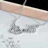 Nieuwe Mode Luxe Goud-Kleur Koningin Kroon Collier Zirkoon Kristal Kettingen Vrouwen Mode-sieraden Verjaardagscadeau Geschenken