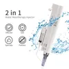 2 I 1 Microneedle Water Mesoterapi Injektor Gun Portable Smart Micro Needle Pen Pen Injection Skin Care Device