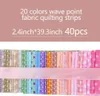 Dailylike 40 pcs Jelly Roll Tissu, Roll Up Coton Tissu Quilting Bandes, Patchwork Craft Coton Quilting Tissu 210702