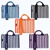 Vår sommar singel axel diagonalväskor blå och vit rand Canvas Women's Handbag Leisure Canvas Bag