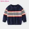 Kids Sweater For Boy 2021 Autumn Striped Toddler Boy Clothes Long Sleeve Cotton Knitted Baby Pullover Children Clothing Boys Y1010