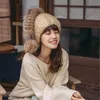 Bonnet/crâne casquettes vison chapeau femme hiver doux et mignon mode coréenne tendance fourrure sauvage nord-est chaleur avec queue Davi22