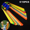 5Pcs Powerful Resilient Rubber Flat Elastic Band For Slingshot Catapult Latex Tape Replacement Accessory Outdoor Hunting Tools