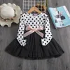 Princess New Year Dress For Girls Children's Birthday Party Costume Children Tulle Fabrics Elegant Wedding Gown For 3 4 5 6 7 8T 77 Y2