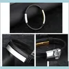 ID Identification sieraden drop levering 2021 Multi -layer Sier Gold Black lederen armbanden voor mannen vrouwen graveren roestvrijstalen casual per