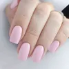 Fałszywe paznokcie 24 sztuk błyszczący ciemnobrązowy prasa na fałszywych paznokci długich płaski sztuczny fałszywy dla projektowania DIY Full Cover Tips Manicure Narzędzie 220225