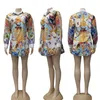Fashion band Design Clothes Women shirts Digital Printed Letter Long Sleeve Dress Party Size S-2XL