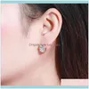 Stud Jewelrystud Trendy Oval Cubic Zirconia Beads Earrings For Women Exquisite Cz Gem Stone Charm Fashion Jewelry Aessory Gifts1 Drop Delive