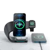 4 в 1 Магнитное беспроводное зарядное устройство 15 Вт QI быстрой зарядной станции для зарядных устройств для iPhone Apple Watch Airpods Pro
