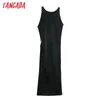 Tangada Dames Lovertjes Holle Party Jurk Mouwloze Vintage Stijl Vrouwtjes Midi Jurken Vestidos CE184 210609