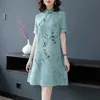 Vêtements ethniques Chine Traditionnelle Élégante Cheongsam Robes Robe Orientale Styles Chinois Vintage Femmes Hanfu Midi Qipao Tang Suit274s