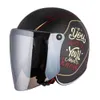 VCOROS Lente a 3 scatti per scooter retrò moto viso aperto casco vintage visiera a bolla Capacete