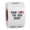 Kraft Paper sticker thank you for your order Heart Thanks gift Packaging stationery