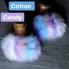 Furry Slippers Fluffy Sliders For Women Couple Shoes Four Seasons Fury Slides Zapatillas Casa Mujer Elegant Lady Luxury Sandals X0523