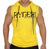 Felpe con cappuccio da uomo Felpe ZOGAA Felpa sportiva senza maniche con cappuccio Corsa Palestra Lettera Stampa Abbigliamento Casual Fitness Bodybuilding