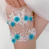 Mariée Sexy en dentelle Fleur strass de mariage Garter Garter Barreau Bridal Cuit Garter Garter pour femmes Accessoires